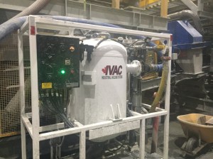 PV500 industrial vacuum pumping at a cement plant